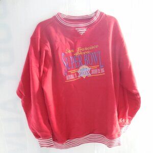 vintage LA Logo Athletic San Francisco 49Ers SuperBowl Mens Jacket Size XL Red